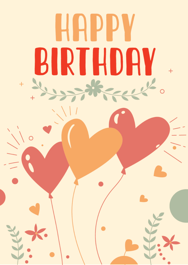Birthday card preview